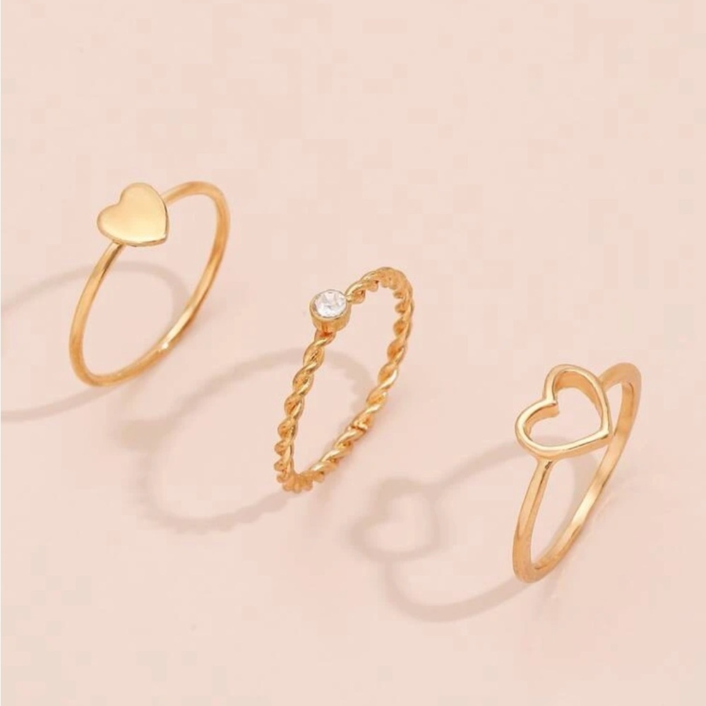 Gold ring set - Picture 2 of 3